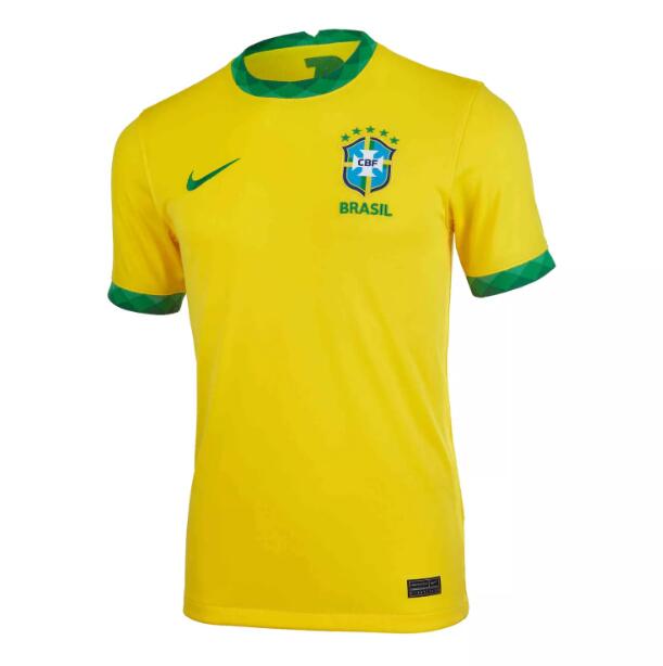 2020-2021 Brazil Home Yellow Soccer Jersey Shirt